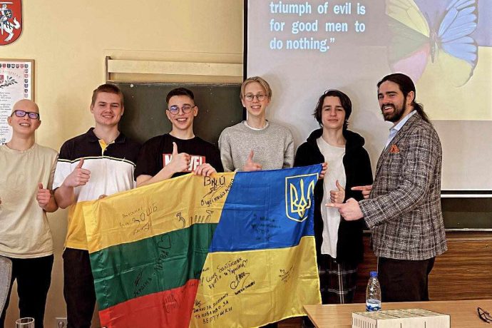 Užupiečiai remia Ukrainą